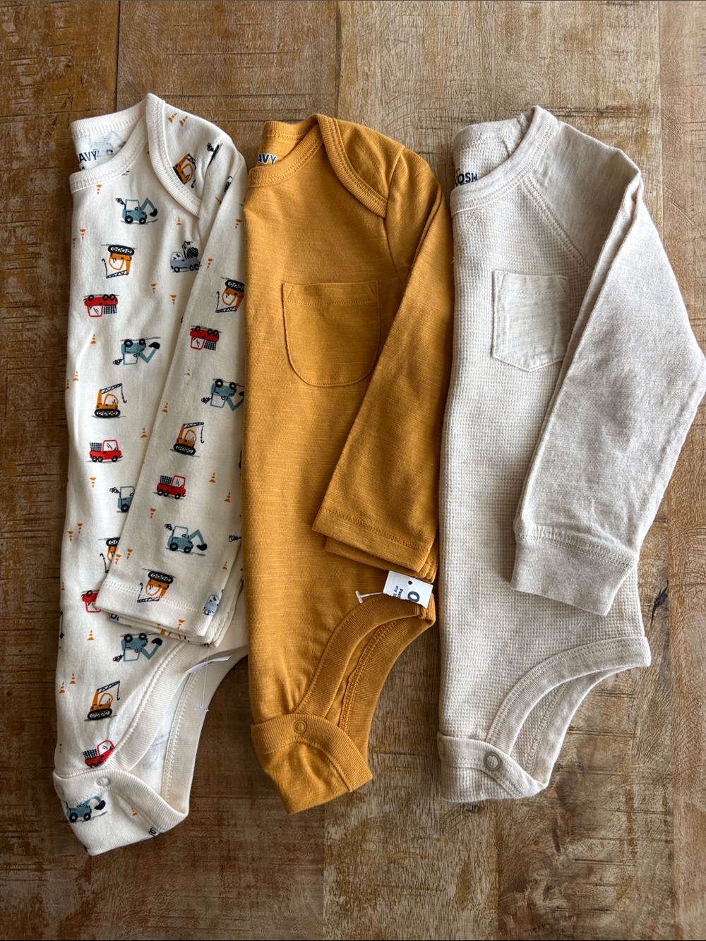 NWT Boys Long-Sleeve Bodysuits 12-18m